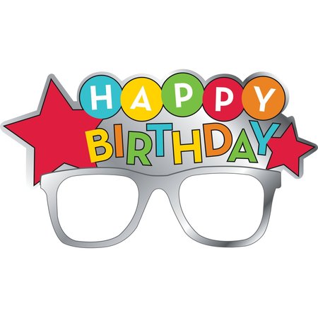 CREATIVE CONVERTING 4.5" x 5.75" It's My Birthday Party Favor Eyeglasses, 12PK 359151